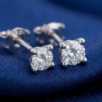 Tiny CZ Stud Earrings Sterling Silver