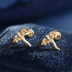 Tiny Dragon Flat Back Earring