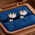 Axolotl Stud Earrings in Sterling Silver