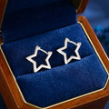 Star Huggie Hoop in Sterling Silver, Silver or Gold, Fun Star Hoop Earrings, Star Earrings
