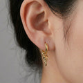 Sterling Silver Bird Skull Huggie Hoops, Silver, Gold or Rose Gold, Detachable Bird Skull Hoop Earrings, Bird Skull Charm Dangle Earrings,