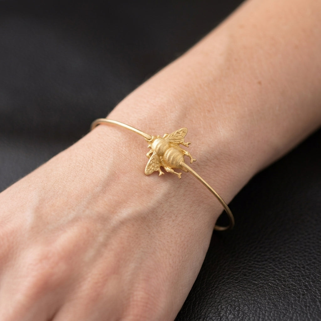 Bumble Bee Gold Bangle Bracelet