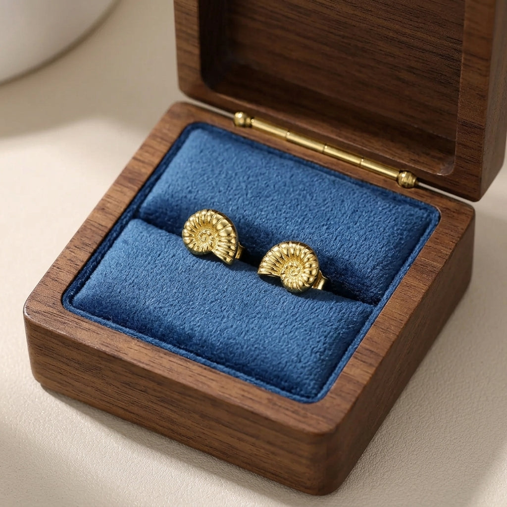 Sterling Silver Ammonite Studs