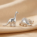 Mismatched Dinosaur Stud Earrings