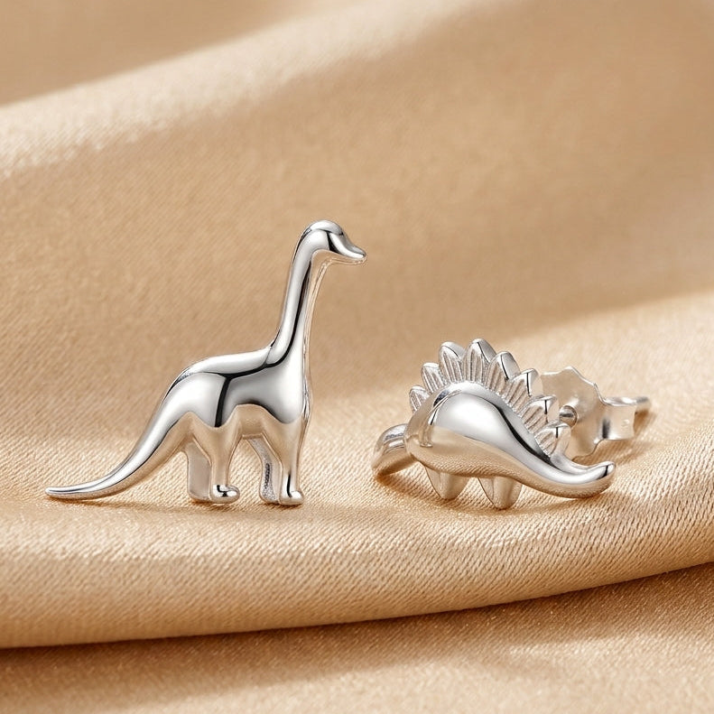 Mismatched Dinosaur Stud Earrings