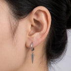 Spike Dagger Huggie Hoop Earrings