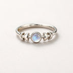 Moon Phase Ring Simulated Moonstone
