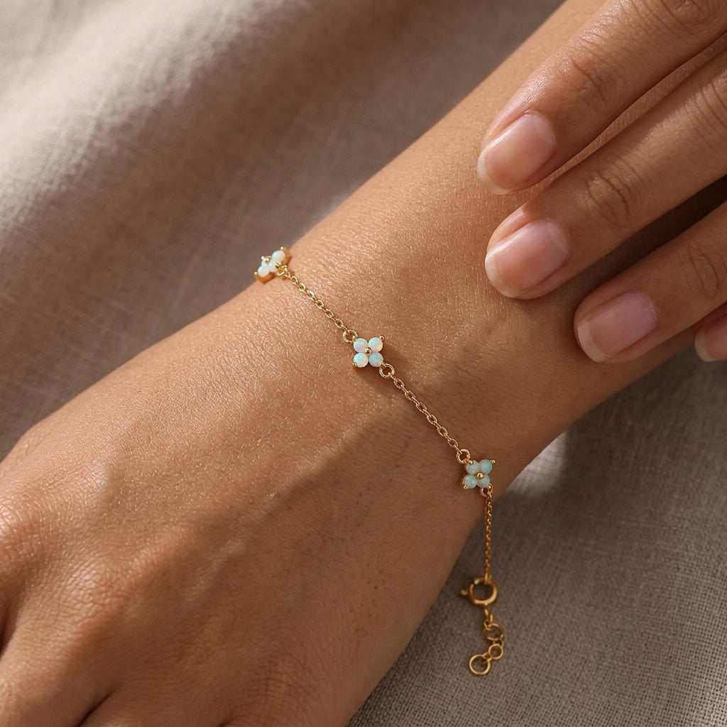 CZ Hydrangea Flower Bracelet