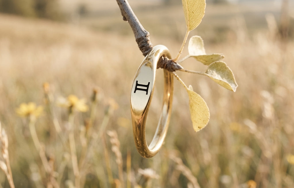 Zodiac Ring Sterling Silver & Gold