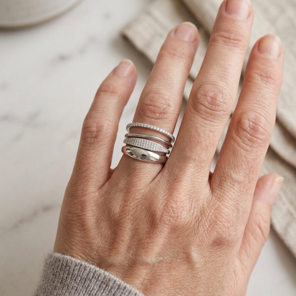 Duo Form Minimalist Stacking Rings