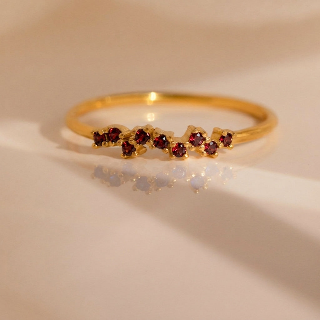 Tiny Birthstone Cluster Ring
