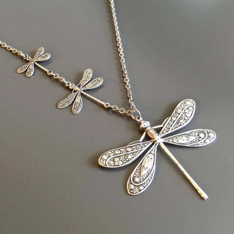Vintage Dragonfly Necklace – Symbol Of Change, Light & Freedom