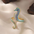 Ocean Dreams Seahorse Adjustable Ring