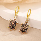 Sea Turtle Huggie Earrings Ocean Charm