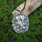 Moon Wolf Pendant Spirit Animal Necklace
