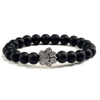 Beaded Paw Bracelet – Natural Stone Design