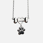 Dainty Dog Paw Necklace In Stainless Steel