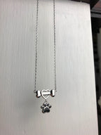 Dainty Dog Paw Necklace In Stainless Steel