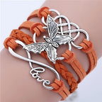 Vintage Love Butterfly Leather Bracelet