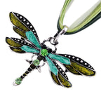 Crystal Dragonfly Pendant Necklace