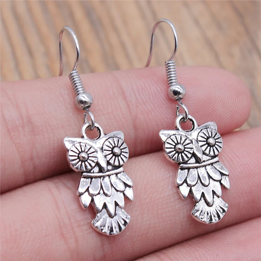 Vintage Owl Bohemian Dangle Earrings