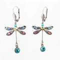 Elegant Carved Dragonfly Earrings