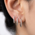 Minimalist CZ Huggie Hoop Earrings