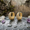 Minimalist Mandala Earrings In Gold