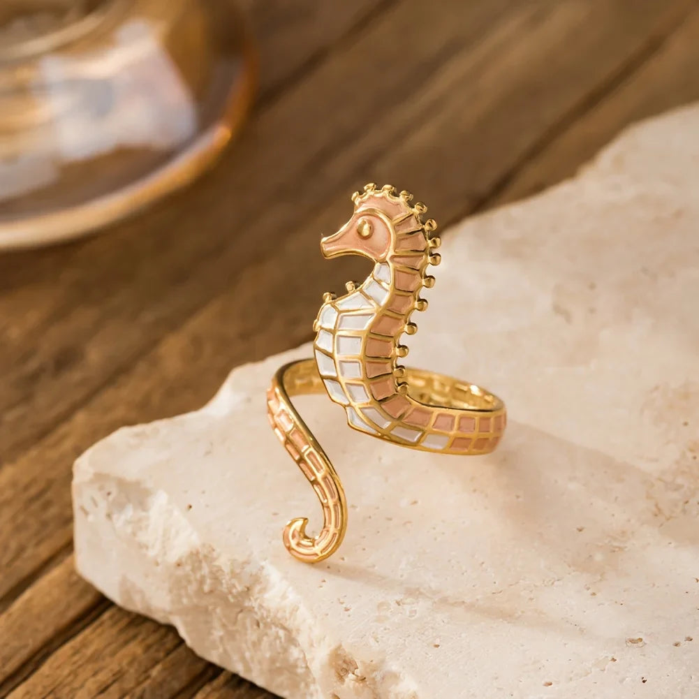 Ocean Dreams Seahorse Adjustable Ring