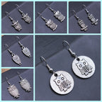 Vintage Owl Bohemian Dangle Earrings