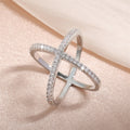 Pave Criss Cross Diamond Ring