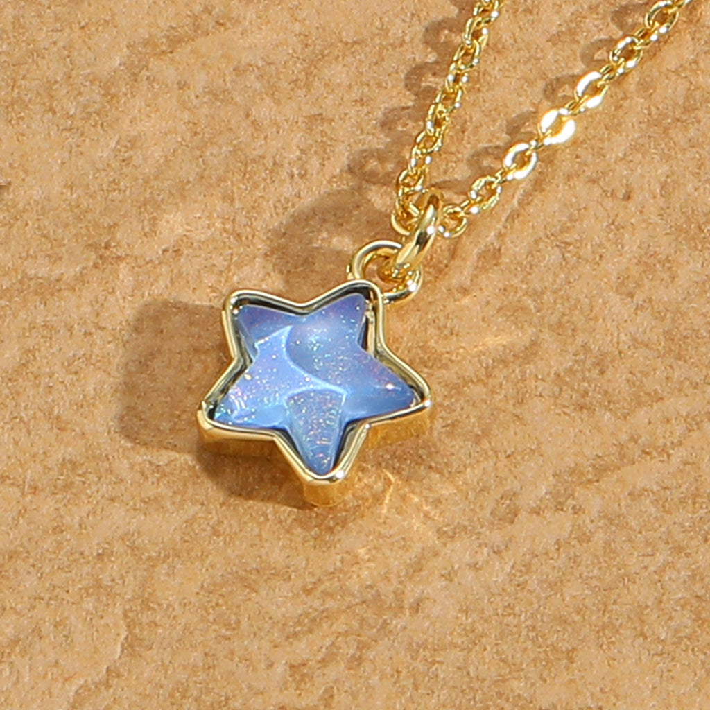 Moonstone Star Pendant Necklace