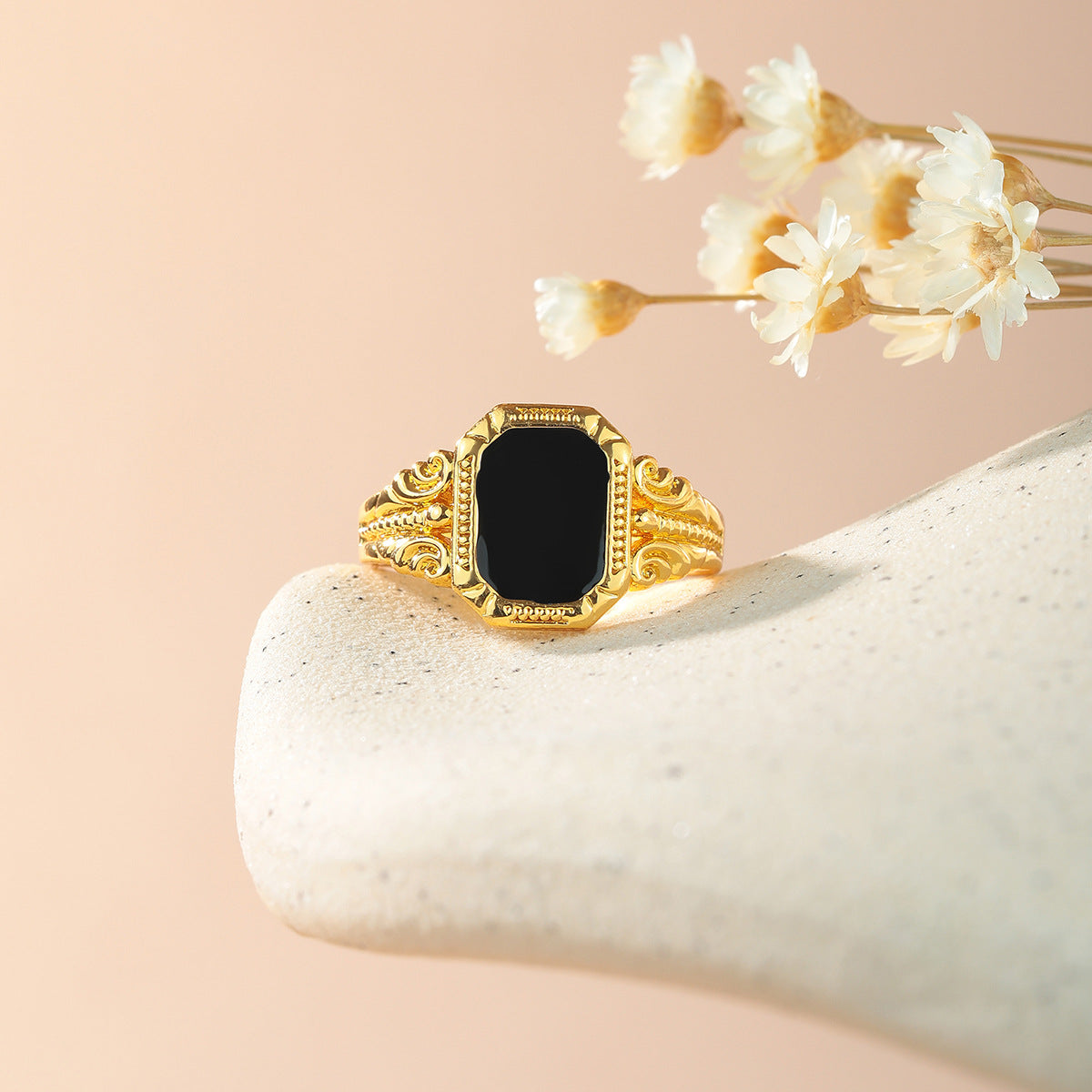 Vintage Black Signet Ring