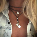 Elegant Silver Eclipse Layered Necklace