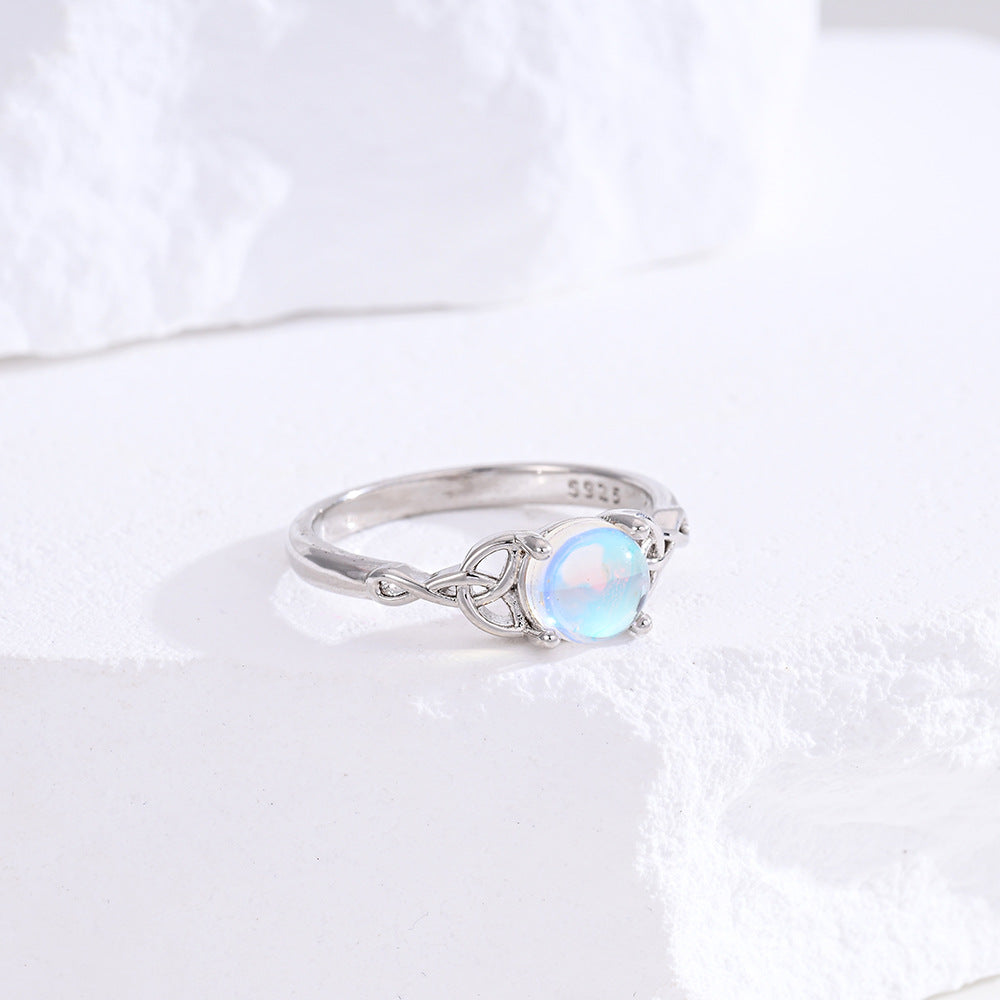 Celtic Knot Moonstone Ring