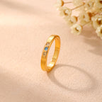 Mothers Birthstone Stacking Ring