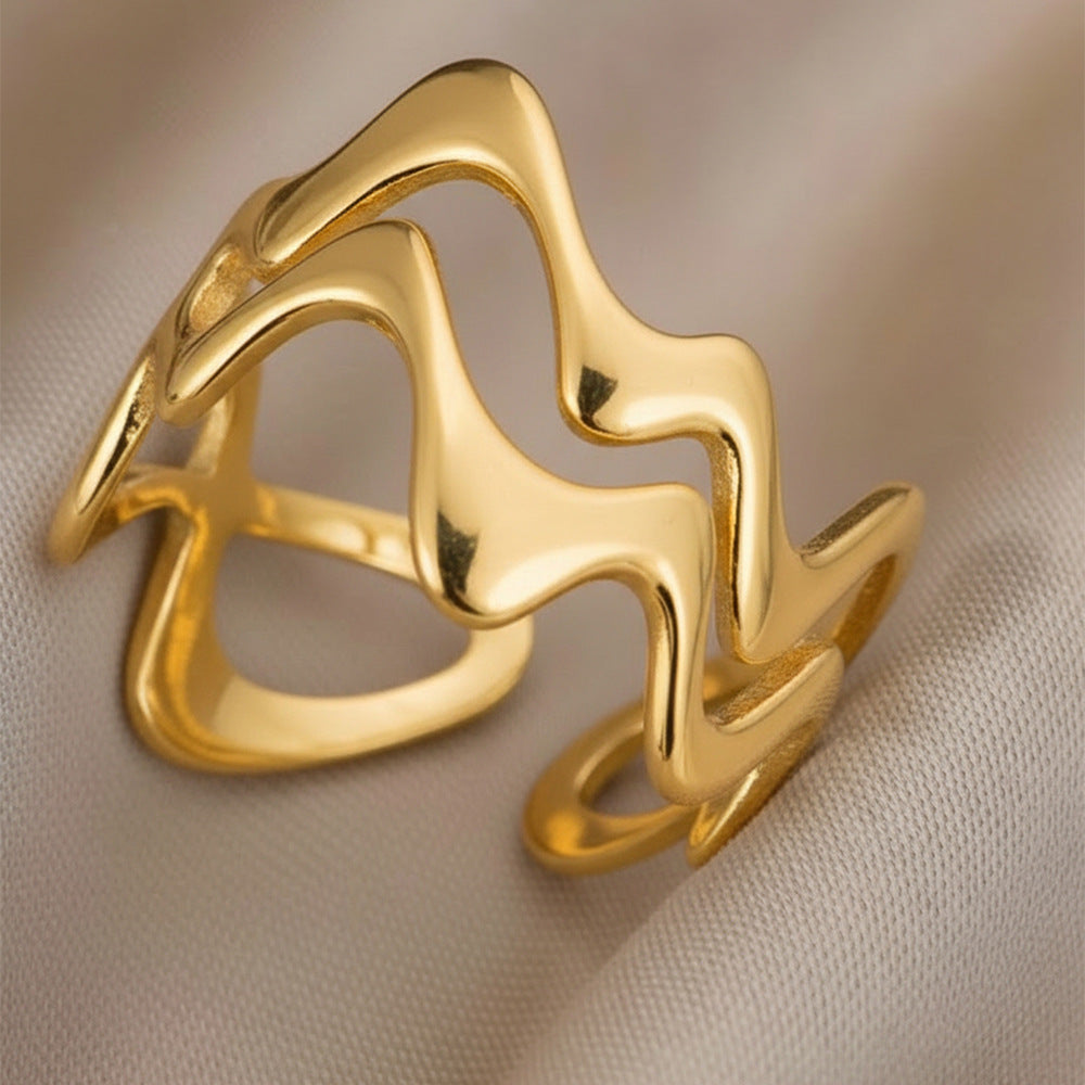Delicate Artisan Gold Ring