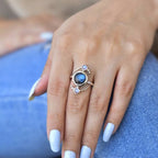 Labradorite & Moonstone Statement Ring