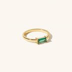 Baguette Birthstone Stackable Ring