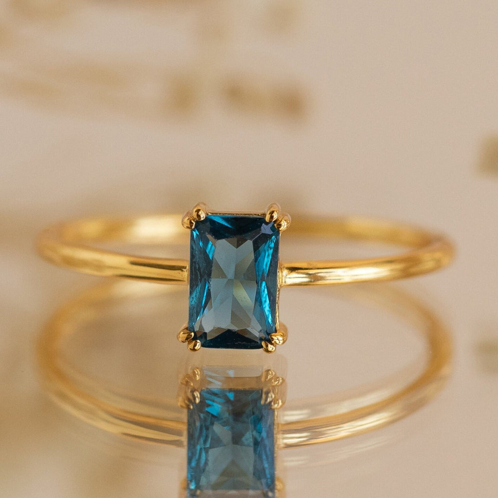 Citrine Emerald Cut Ring