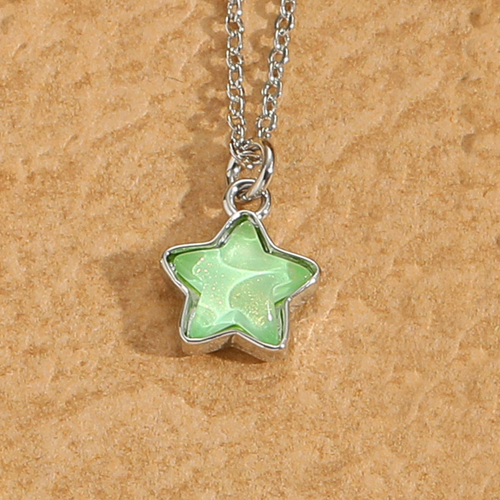 Moonstone Star Pendant Necklace