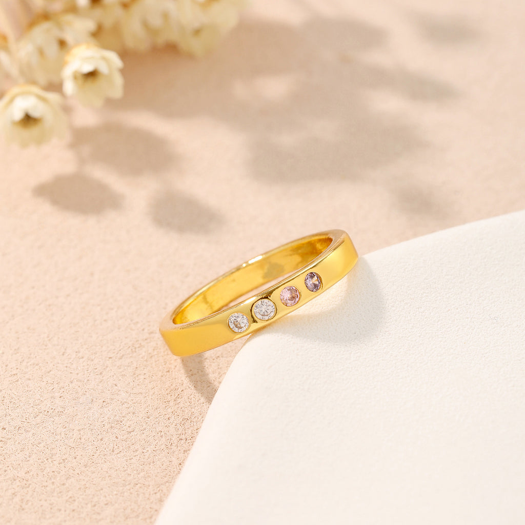 Mothers Birthstone Stacking Ring