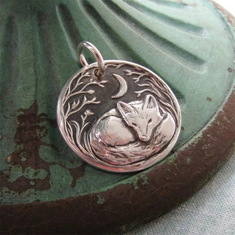 Vintage Crescent Night Whisper Necklace