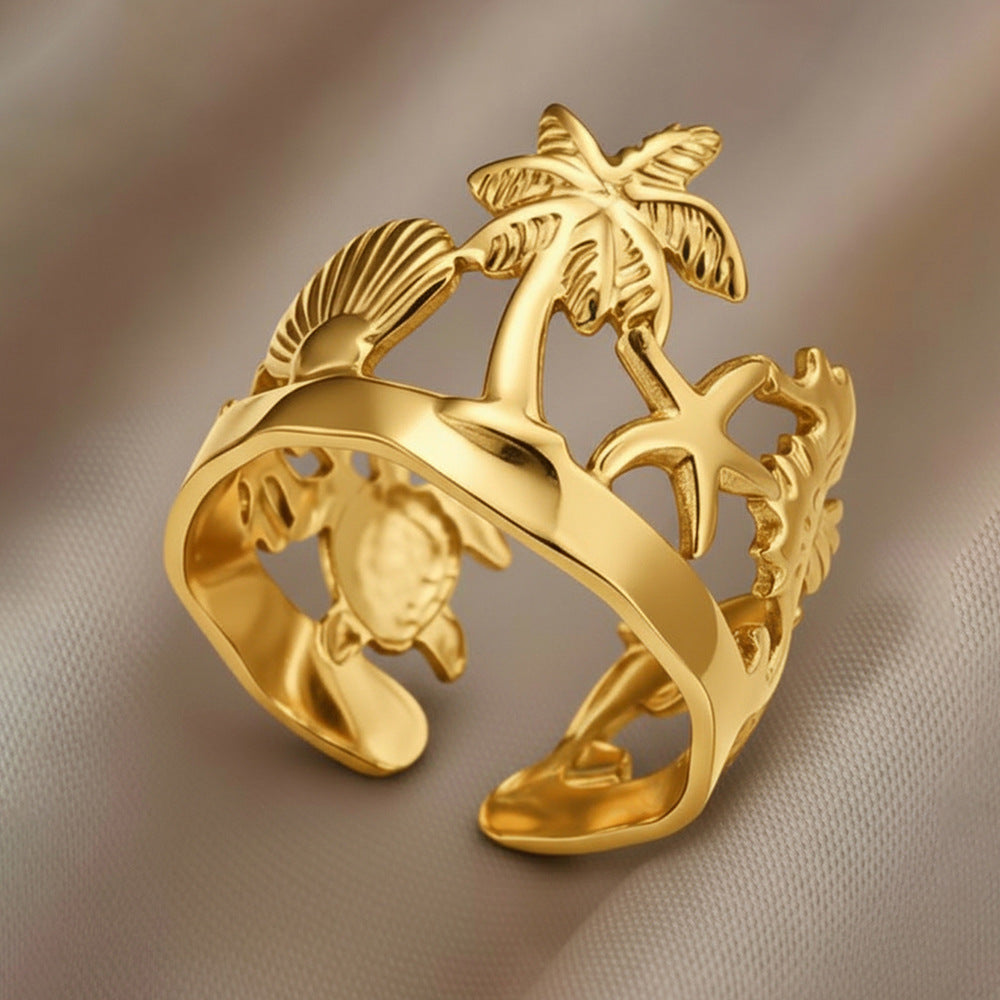 Delicate Artisan Gold Ring