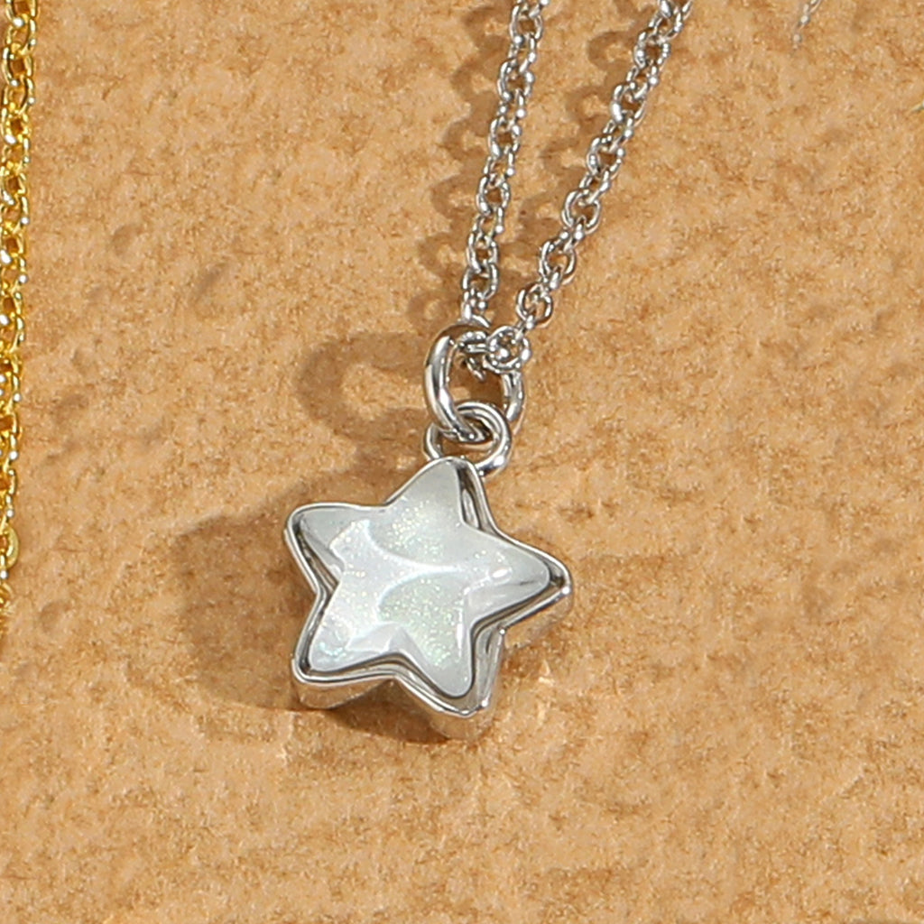 Moonstone Star Pendant Necklace