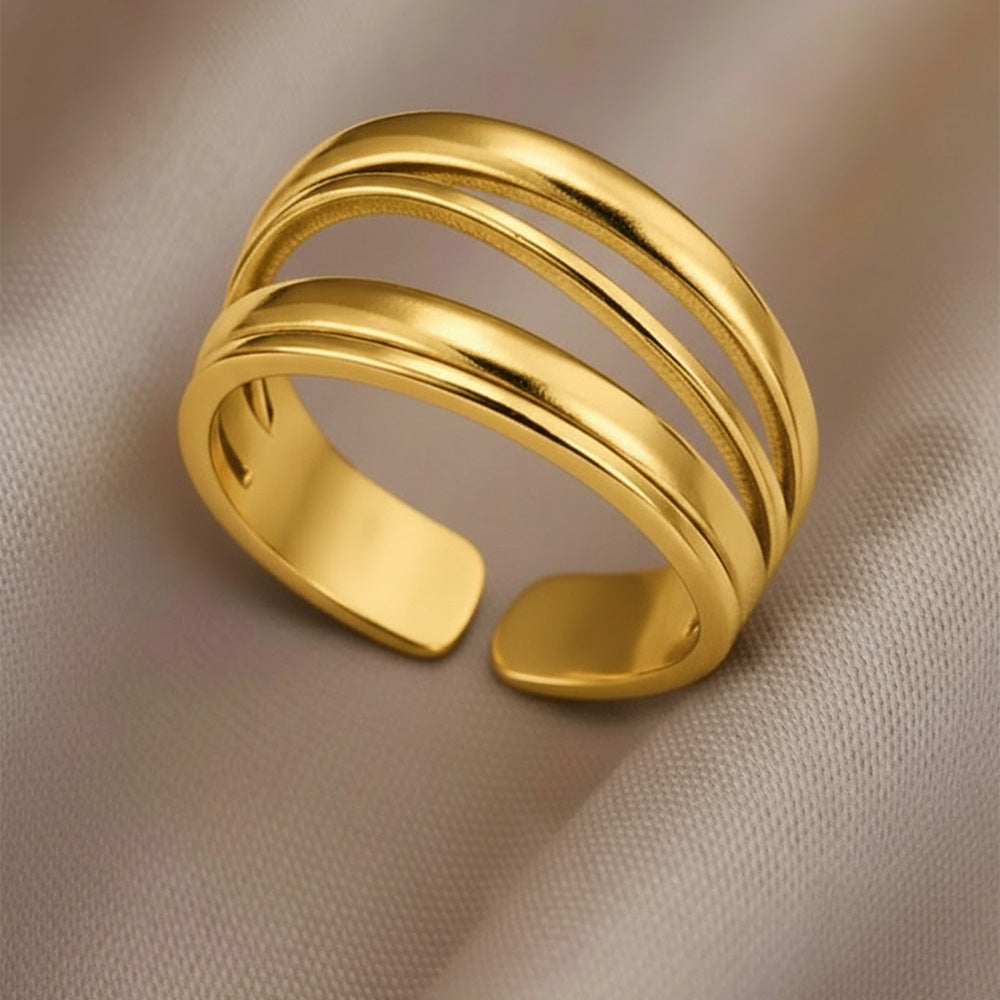 Delicate Artisan Gold Ring