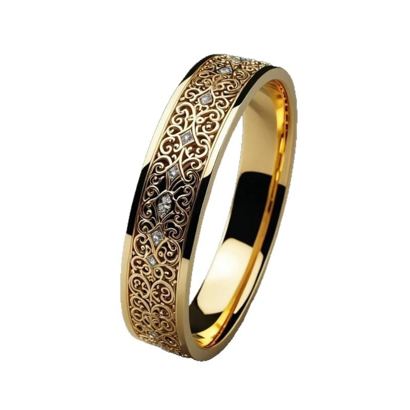 Vintage Swirl Accent Ring