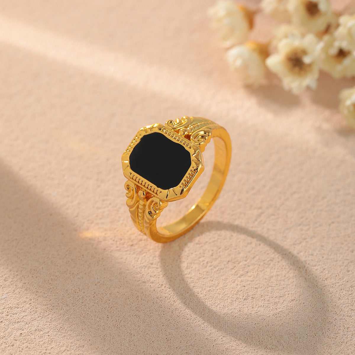 Vintage Black Signet Ring
