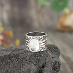 Handmade Prehnite Chunky Ring