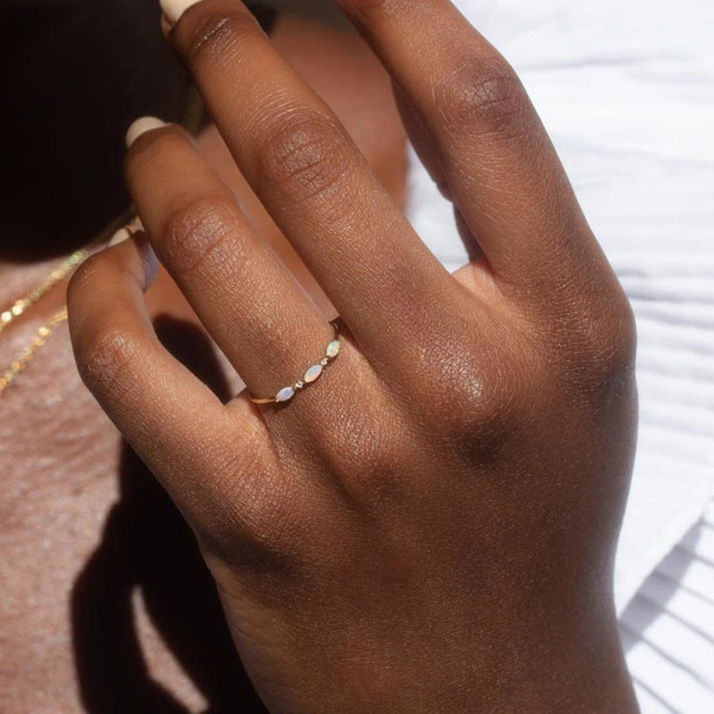 Opal Marquise Ring Gold